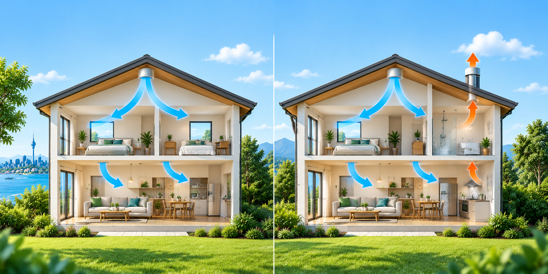 Ventilation airflow illustration